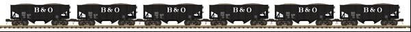 MTH 20-90572 6-CAR 2-BAY FISH BELLY HOPPER BALTIMORE & OHIO