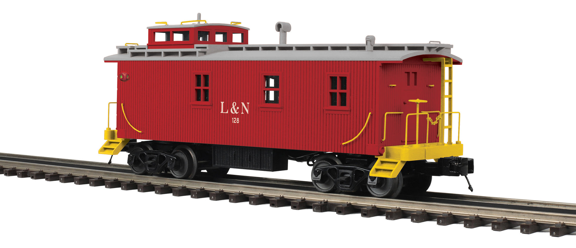 MTH 20-91778 O Gauge Louisville & Nashville 35' Woodsided Caboose #128