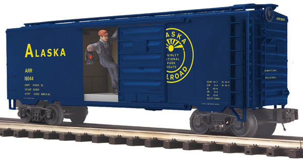 MTH 20-93526 Alaska Operating Boxcar w/Signalman