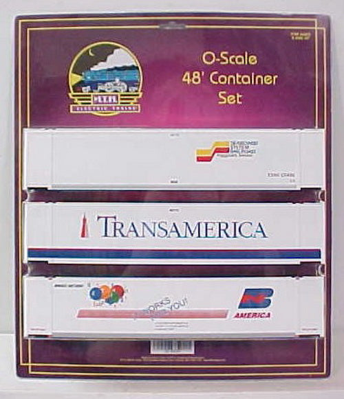 MTH 20-95039 O Seaboard/Trans A/BN 48' Container Set (Set of 3)