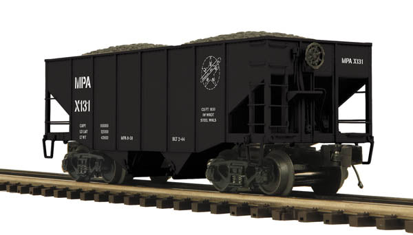 MTH 20-97270 Maryland & Pennsylvania 2-Bay Fish Belly Hopper Car #X131 w/Load