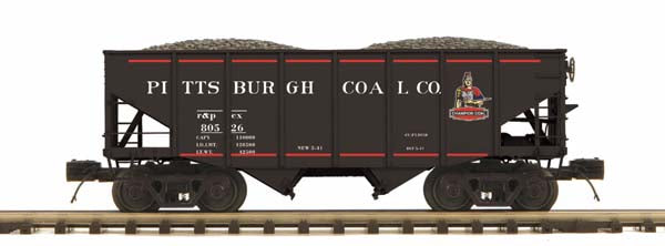 MTH 20-97274 Pittsburgh Coal Co 2-Bay Fish Belly Hopper Car #80526 & #80520