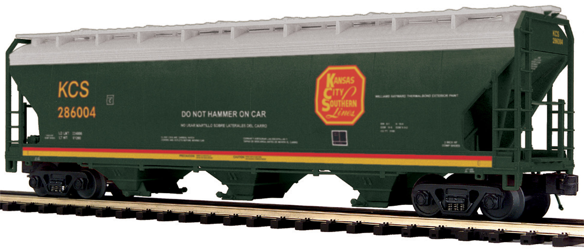 MTH 20-97959 O Kansas City Southern 3-Bay Centerflow Hopper #286004