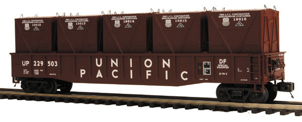 MTH 20-98070 O Gauge Union Pacific Gondola Car w /LCL Containers #229503