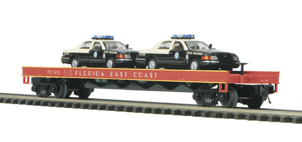 MTH 20-98520 Florida Flat Car with 2 Ford Police Cars