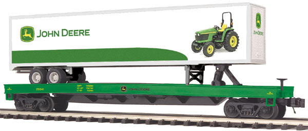 MTH 20-98607 John Deere Flat w/48' Trailer