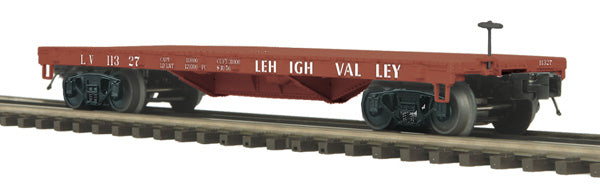 MTH 20-98652 O Lehigh Valley 50-Ton 41’ Wood Flat Car #11327
