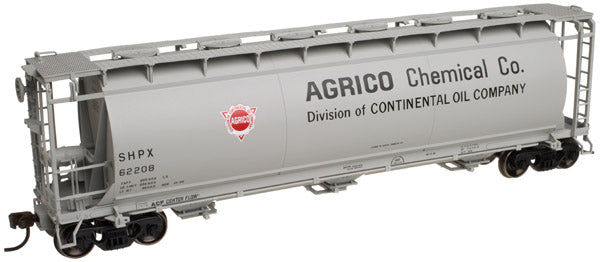 Atlas 20001873 HO Agrico (SHPX) 3-Bay Cylindrical Hopper #62225