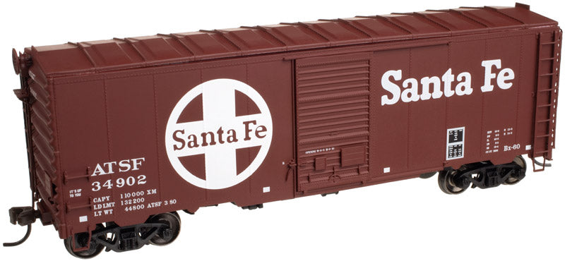 Atlas 20002433 HO Atchison Topeka Santa Fe 40' Postwar Boxcar #34902