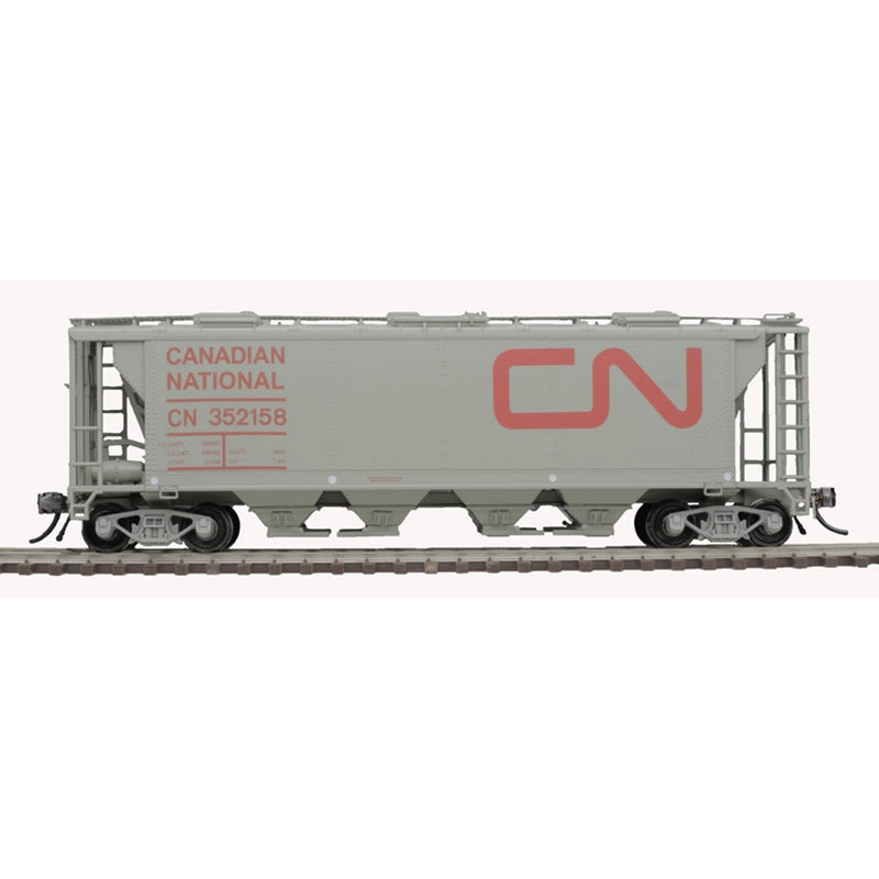 Atlas 20007158 HO Canadian National - Noodle Slab Side Covered Hopper #352158