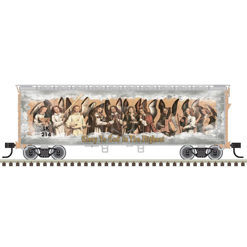 Atlas 20007237 HO Angel Christmas Car Trainman 40' Plug Door Box Car # LK214
