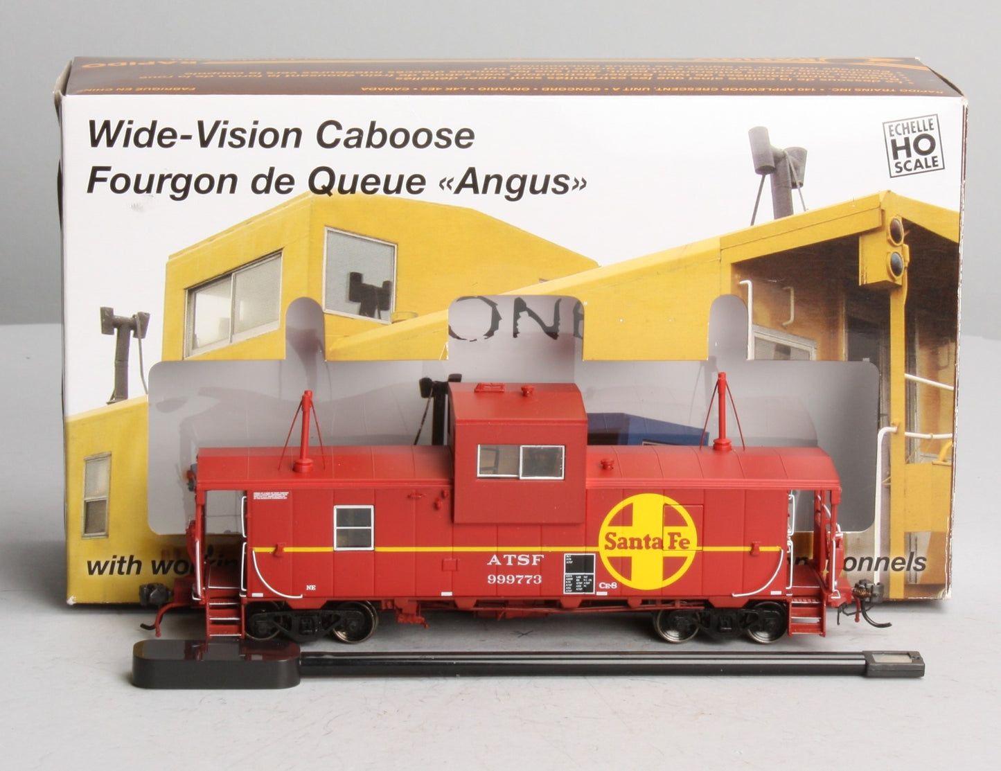 Rapido Trains 110070 HO Atchison,Topeka & Santa Fe Wide-Vision Caboose #999773