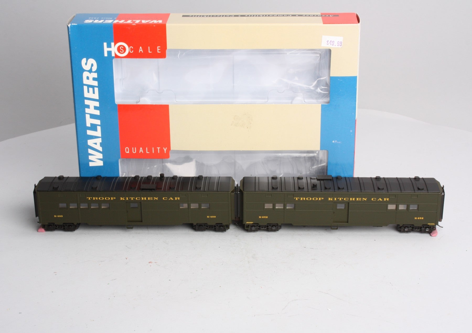 Walthers 932-24181 HO ACF Troop Kitchen Cars #K-252 & K-499 (Set of 2)
