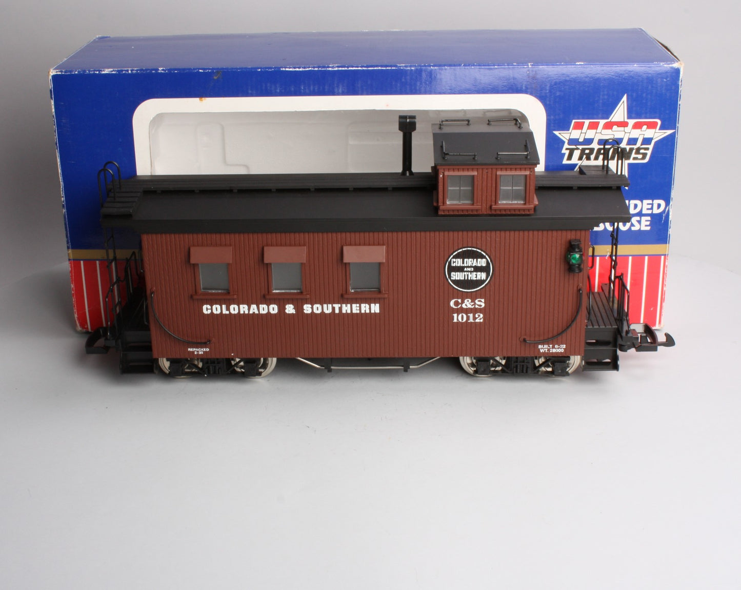 USA Trains 12002 G Colorado & Southern Caboose - Metal Wheels