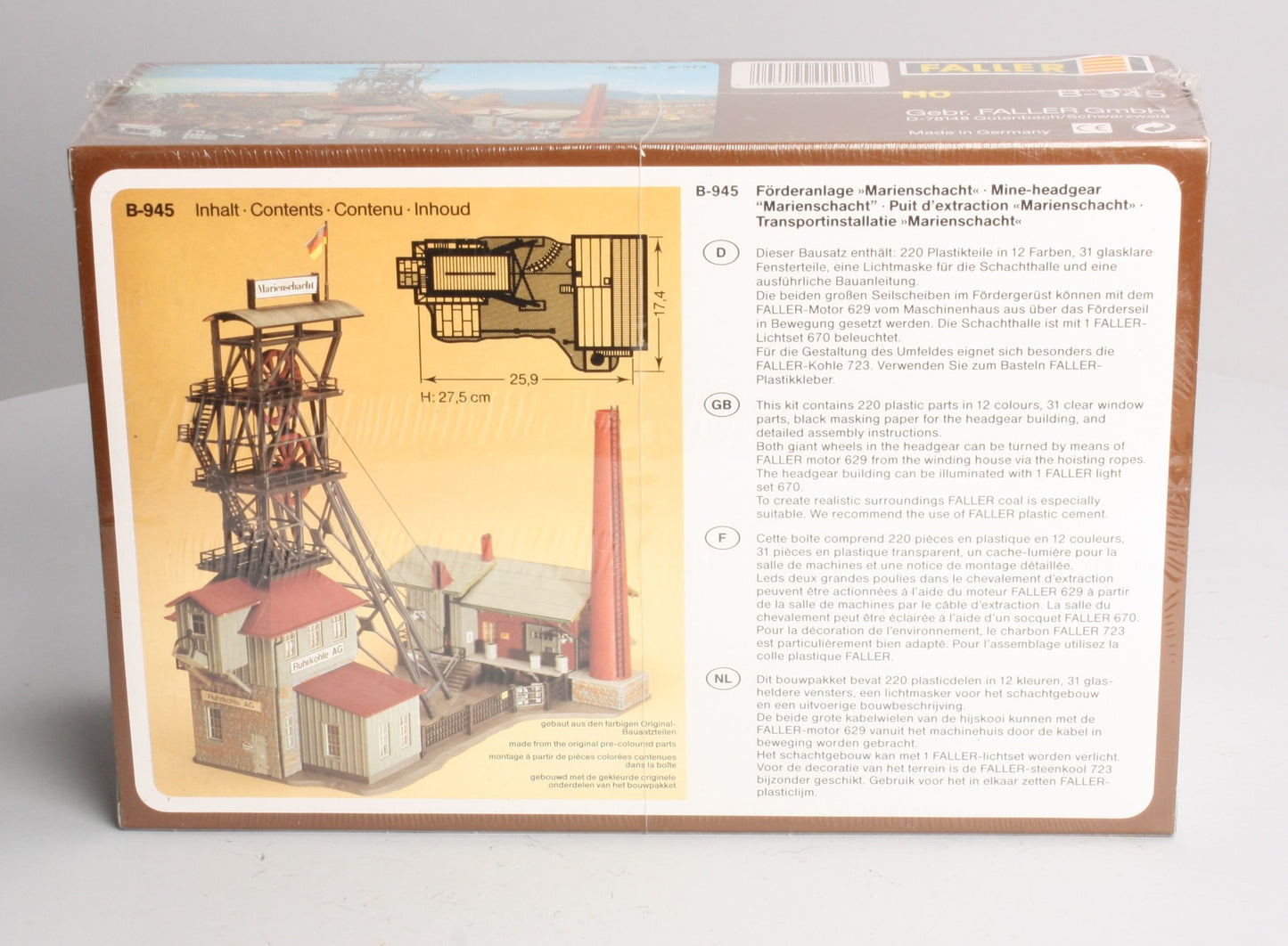 Faller B-945 HO Scale Minehead Frame Building Kit
