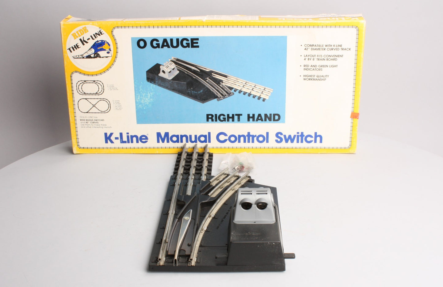 K-Line K-0374 O 42" Right Hand Manual Switch Turnout