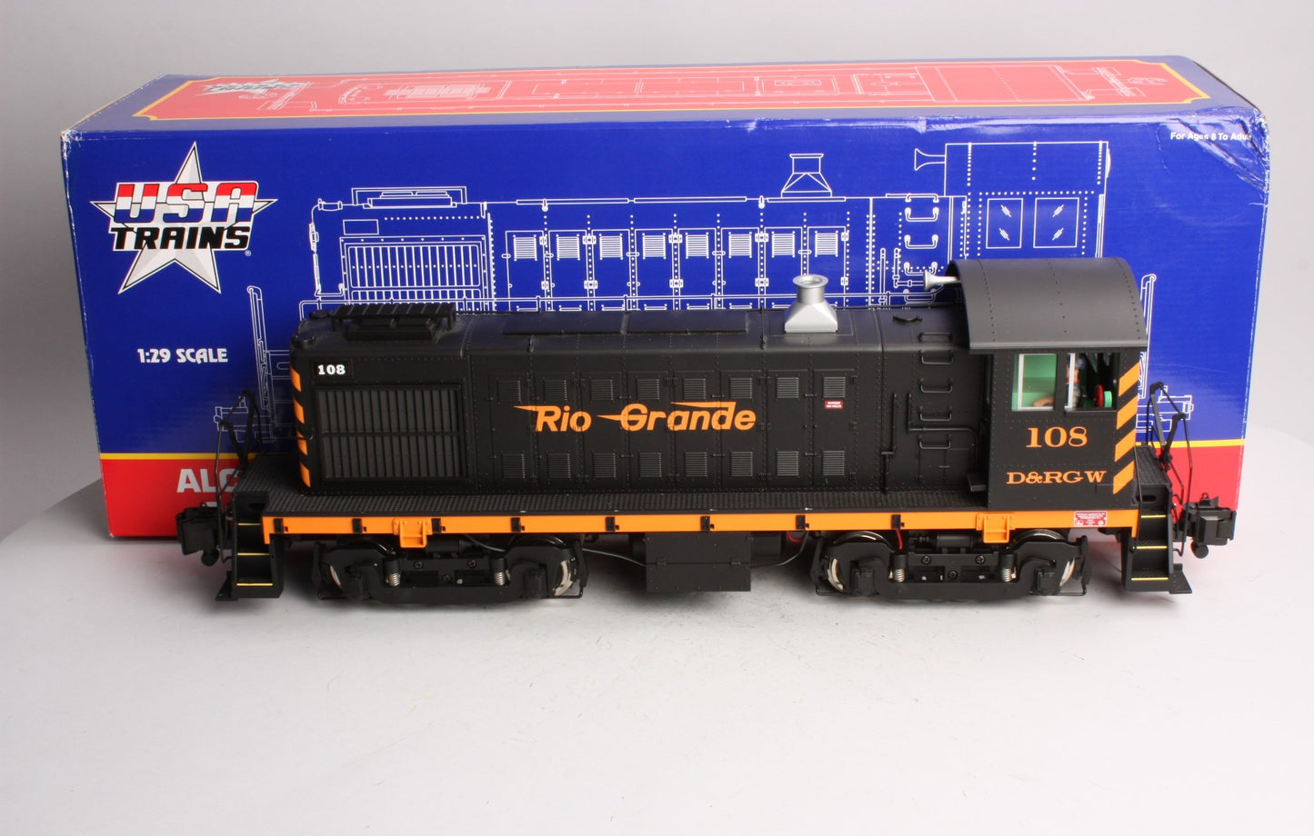 USA Trains RR22550 G DRGW ALCO S4 Switcher Diesel Locomotive #108