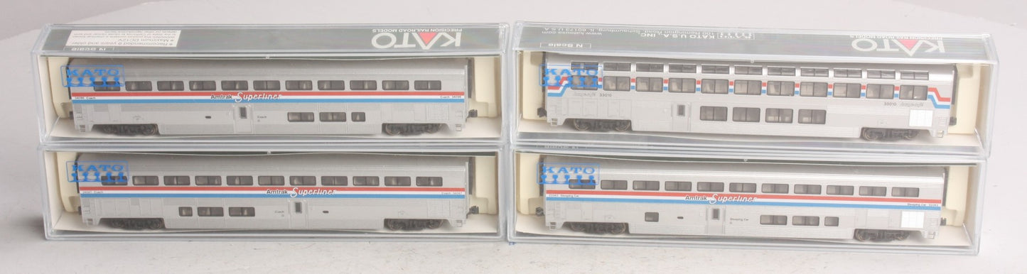 Kato 106-3502 N Amtrak Phase III Superliner Passenger Cars (Set of 4) - Set B