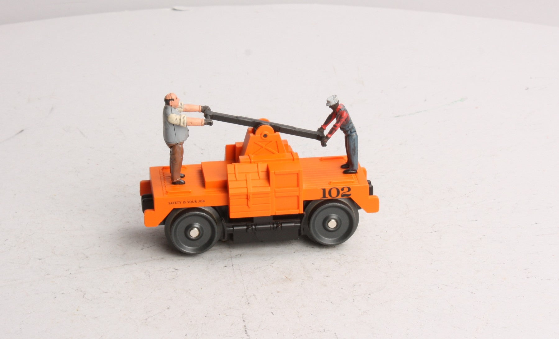 MTH 30-2547 O Gauge Maintenance Of Way - Orange Operating Hand Car