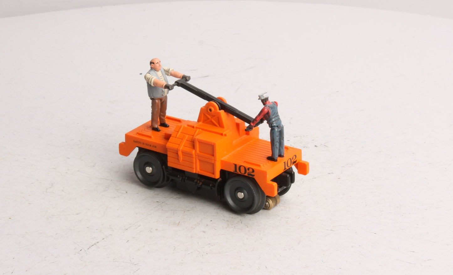 MTH 30-2547 O Gauge Maintenance Of Way - Orange Operating Hand Car