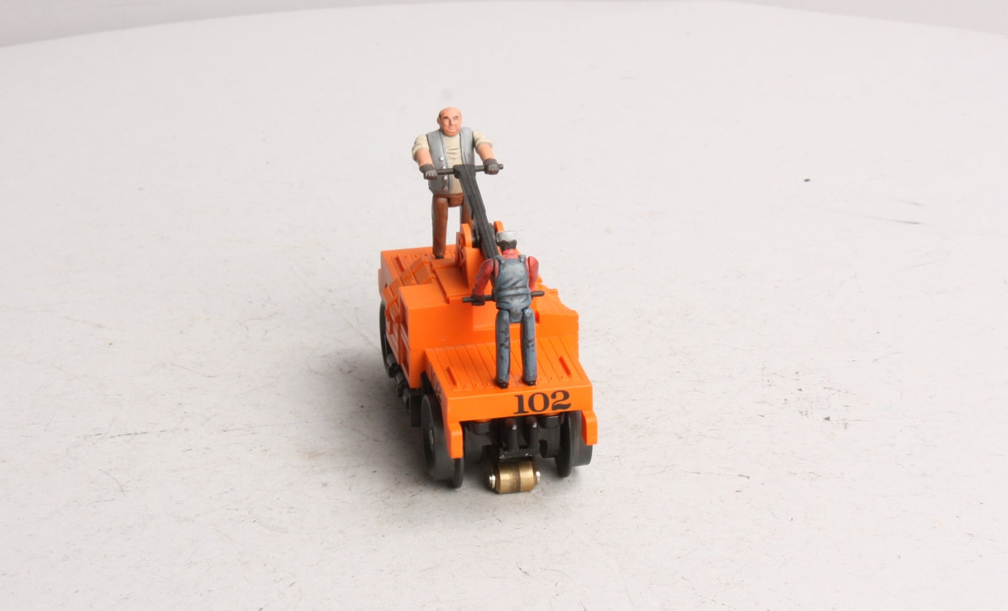 MTH 30-2547 O Gauge Maintenance Of Way - Orange Operating Hand Car