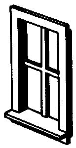 Alexander Scale 2514 HO 4-Pane Window (Pack of 4)