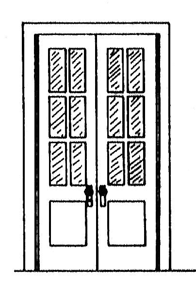 Sequoia Scale Models 1019 HO Double Doors, 6-Pane