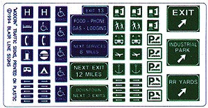 Blair Line 146 HO Freeway & Symbol Traffic Signs