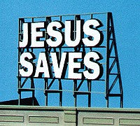 Blair Line 1507 Z, N, HO Jesus Saves Laser-Cut Billboard Kit