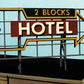 Blair Line 1517 Z, N, Hotel 2 Blocks [To the Right] HO Laser-Cut Wood Billboards