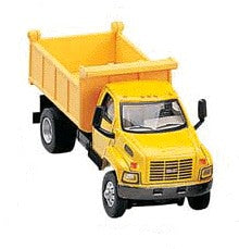 Boley 3009-88 HO Dept1-87 Topkick Yellow GMC 03 LowBed Dump Truck