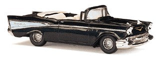 Busch 45007 1:87 HO 1957 Black Chevy Bel Air Convertible