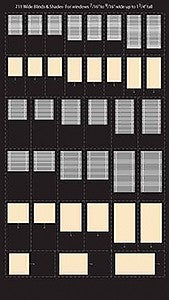 City Classics 711 HO Wide Blinds 7/16" to 9/16" WideUp to 1-1/4"Tall(Pack of 36)