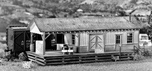 Campbell Scale Models 361-495 HO Wayside Freight Station Wood Building Kit