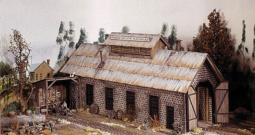 Campbell Scale Models 389-2195 HO Windy Gulch Engine House Building Kit