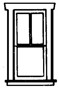 Campbell Scale Models 905 HO Double-Hung 3-Pane Single (Pack of 4)