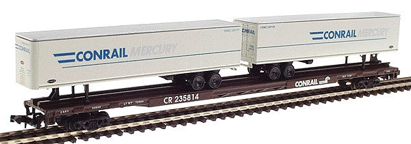Con-Cor 120606 N 89' Flat w/2 Trailer Conrail