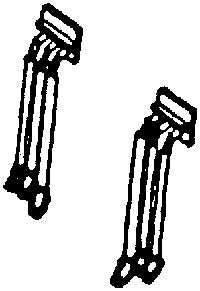 Details West 266 HO Scale MU Hose 3 Cluster Set All Roads (Pack of 4)