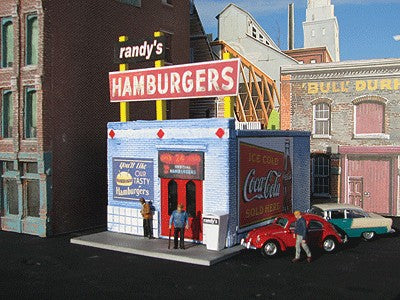 Downtown Deco 1038 HO Randy's Burgers Building Kit