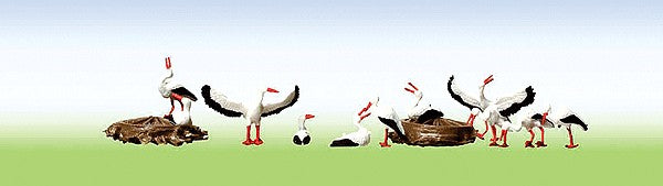 Faller 154006 HO Seagulls w/Nests Figures (Set of 6)