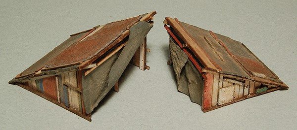 GCLaser 1268 HO Scale Hobo Lean-To Laser Cut Wood Kit (Pack of 2)