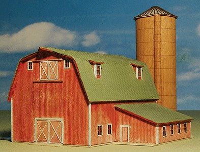 GC Laser 5304 Z Scale Ellis' Barn & Silo (Laser-Cut Wood) Building Kit