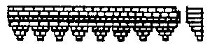 Grandt Line 5020 HO 1-3/16" x 1/4 " x 1/8" Wells Fargo Brick Cornice (Pack of 4)
