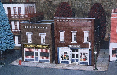 Heljan 902 Con-Cor HO 902 Brick Storefront Building Kit