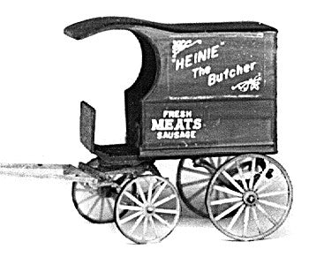 Jordan Products 360-101 HO Hienie Butcher Horse-Drawn Light Delivery Wagon Kit