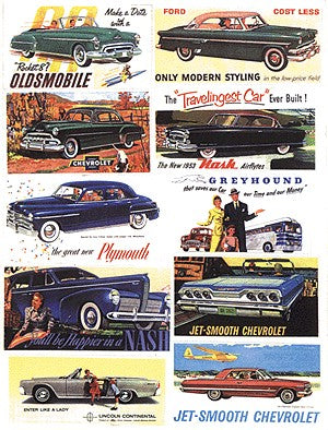 JL Innovative Design 203 N 1940s-1960s Auto & Transportation Billboard Signs