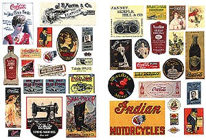 JL Innovative Design 285 HO 1890s-1920 Turn of the Century Signs (Set of 40)