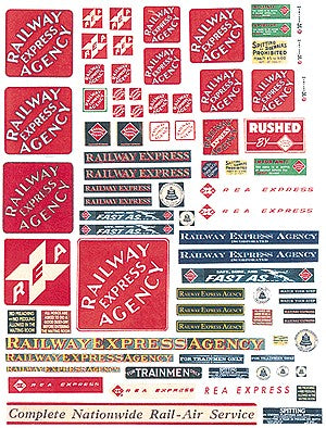 JL Innovative Design 407 HO 1940s-60s RR, Railway Express Agency & Depot Signs
