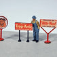 JL Innovative Design 467 HO Phillips 66 Gas Station Curb Signs (Set of 3)