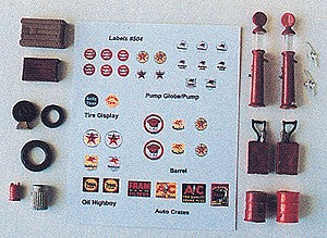 JL Innovative Design 504 HO Old Time Gas Station Detail Set